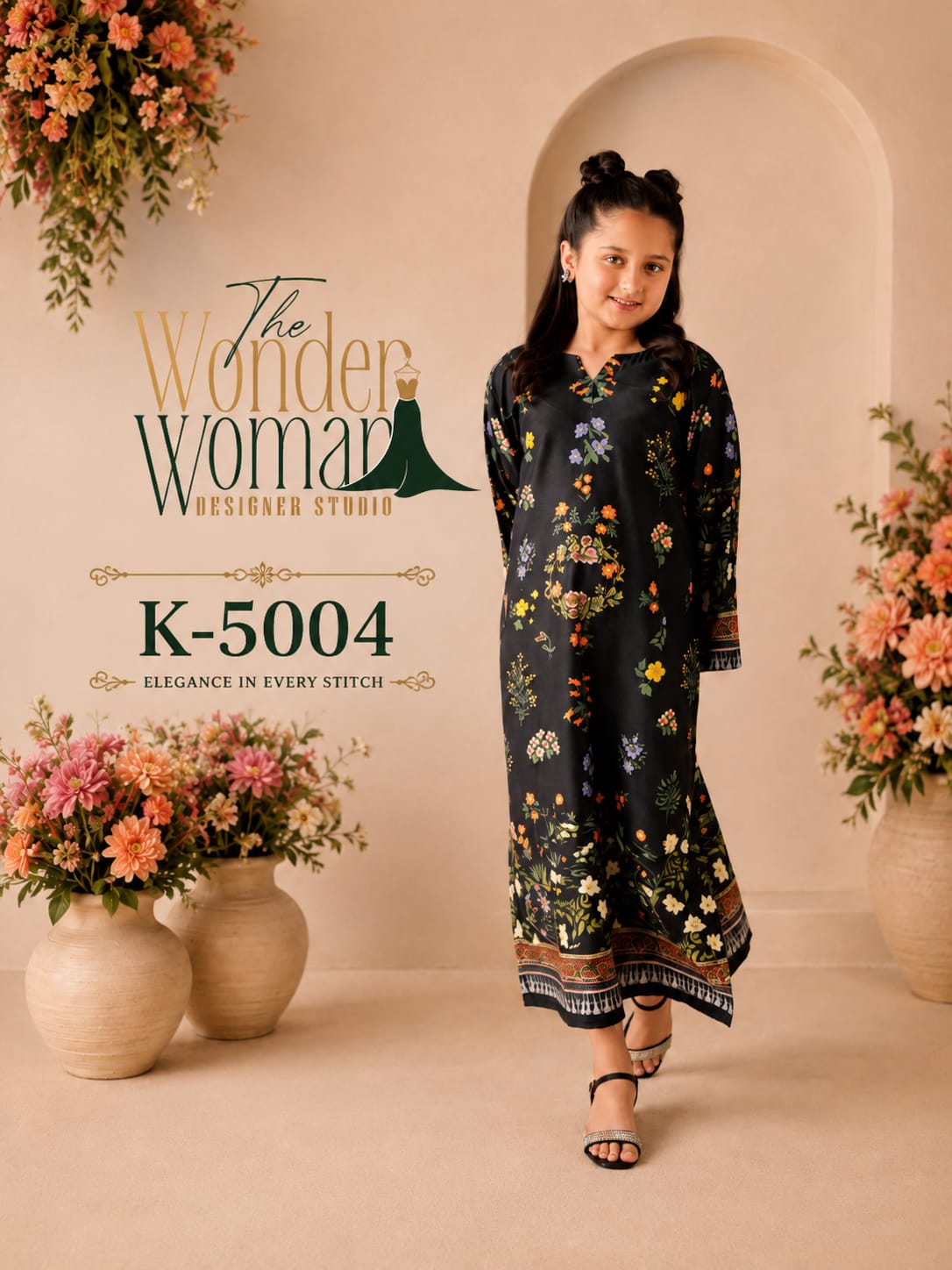 K 5003 To 5008 The Wonder Woman Mal Satin Girls Kaftan Manufacturer Gujarat