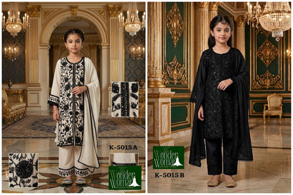 K 5015 Ab The Wonder Woman Georgette Girls Readymade Pant Suits Wholesale Rate