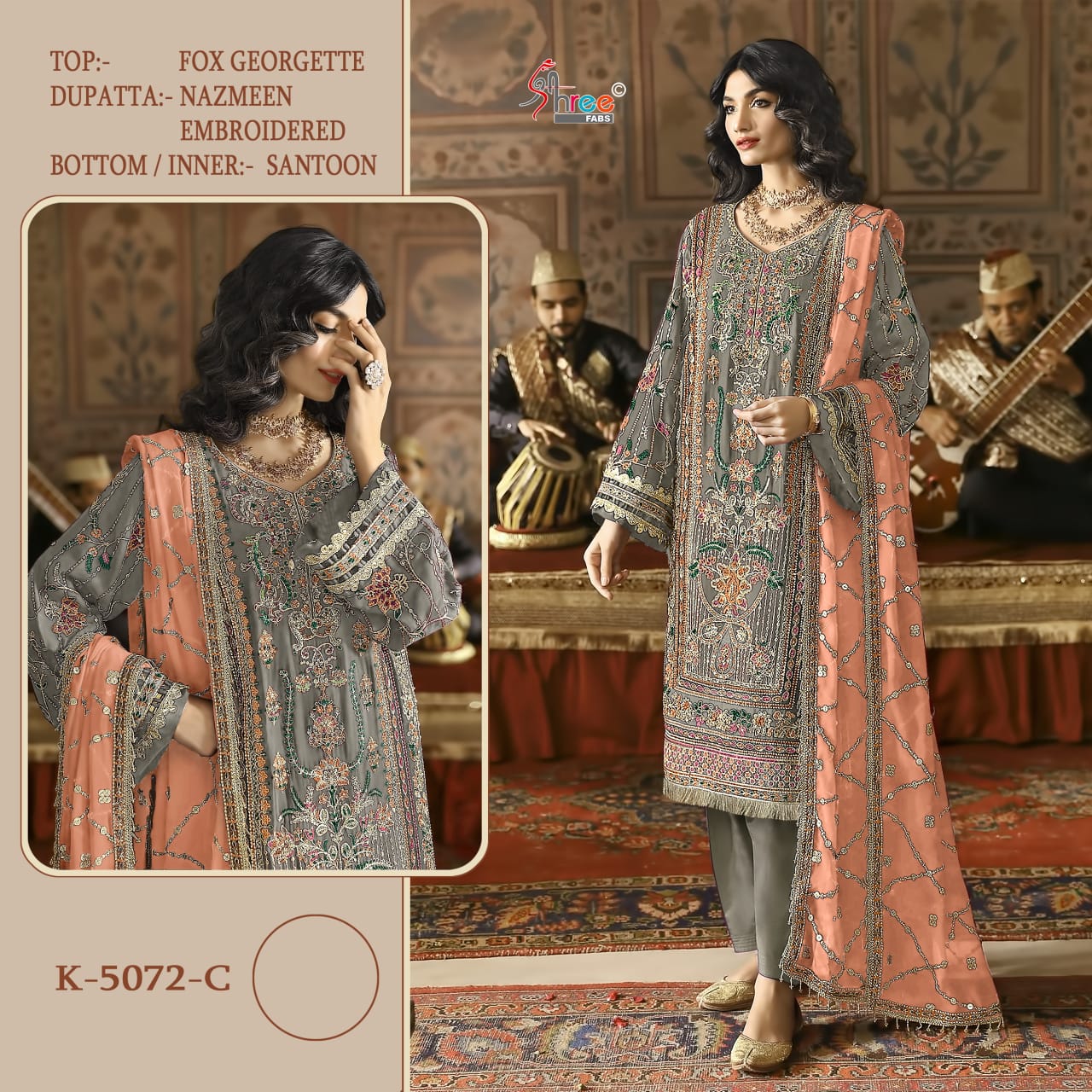 K 5072 Shree Fabs Silk Georgette Pakistani Salwar Suits Manufacturer