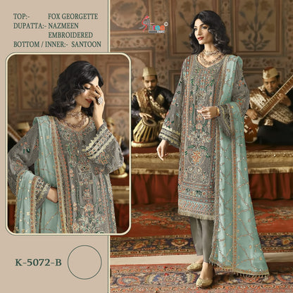 K 5072 Shree Fabs Silk Georgette Pakistani Salwar Suits Manufacturer
