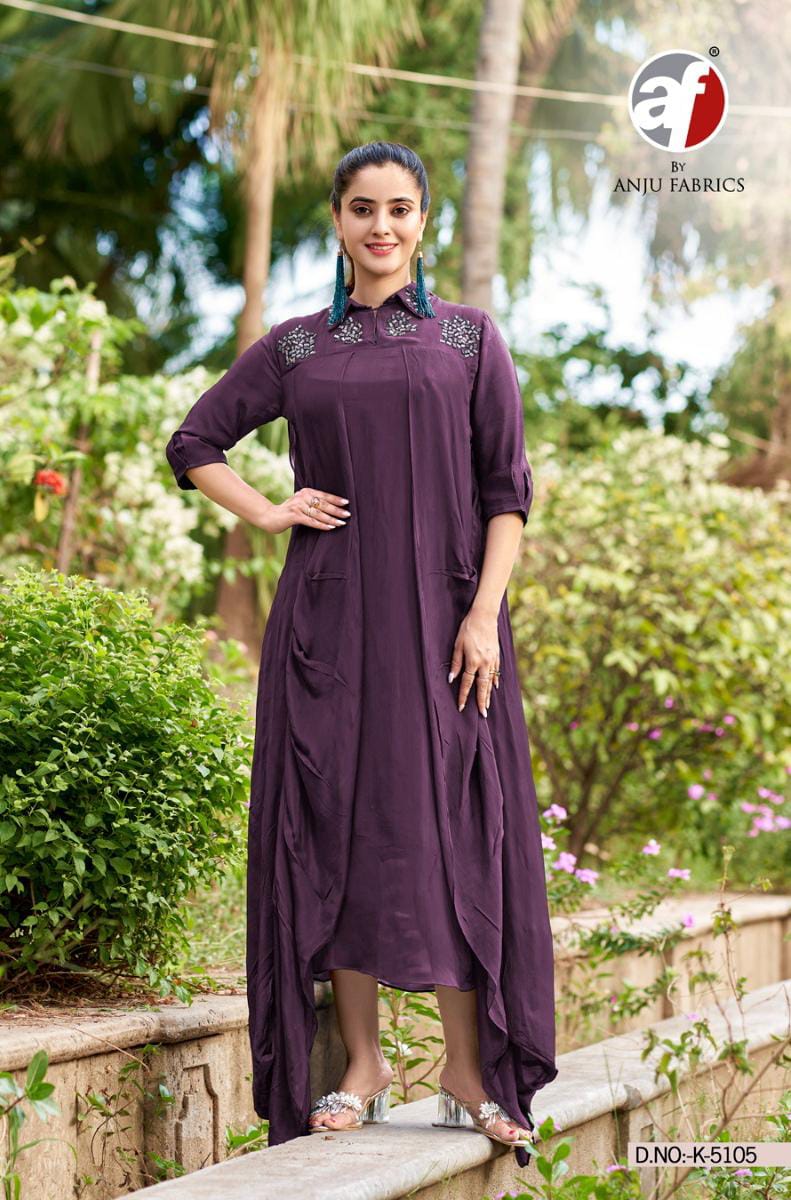 K 5105 Af Chinon One Piece Dress Manufacturer Gujarat