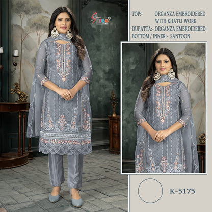 K 5175 Shree Fabs Organza Pakistani Salwar Suits Wholesale