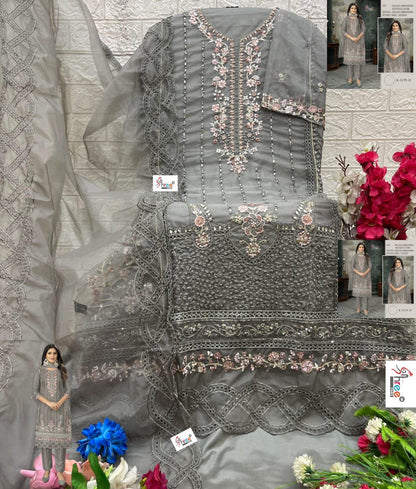 K 5175 Shree Fabs Organza Pakistani Salwar Suits Wholesale