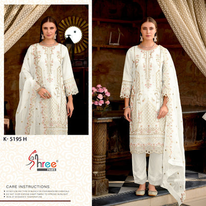 K 5195 Efgh Shree Fabs Organza Pakistani Salwar Suits Supplier India