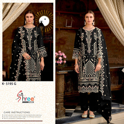 K 5195 Efgh Shree Fabs Organza Pakistani Salwar Suits Supplier India