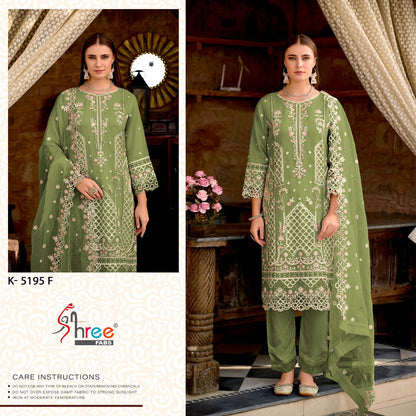 K 5195 Efgh Shree Fabs Organza Pakistani Salwar Suits Supplier India