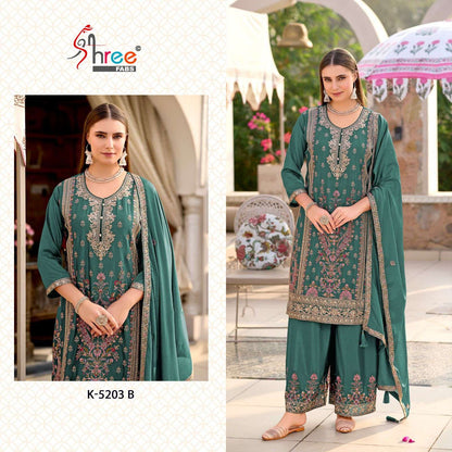 K 5203 Shree Fabs Chinon Pakistani Salwar Suits Manufacturer Ahmedabad