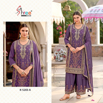 K 5203 Shree Fabs Chinon Pakistani Salwar Suits Manufacturer Ahmedabad