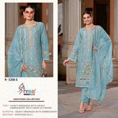 K 5206 Shree Fabs Organza Pakistani Salwar Suits Wholesale Price