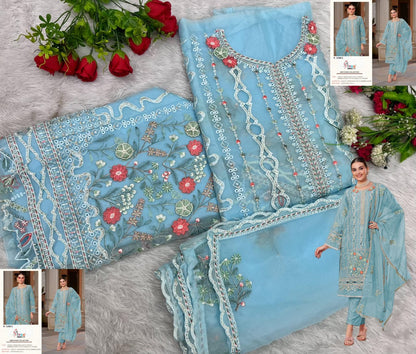 K 5206 Shree Fabs Organza Pakistani Salwar Suits Wholesale Price