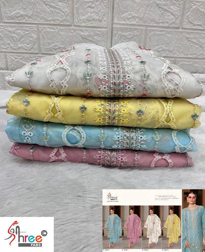K 5206 Shree Fabs Organza Pakistani Salwar Suits Wholesale Price