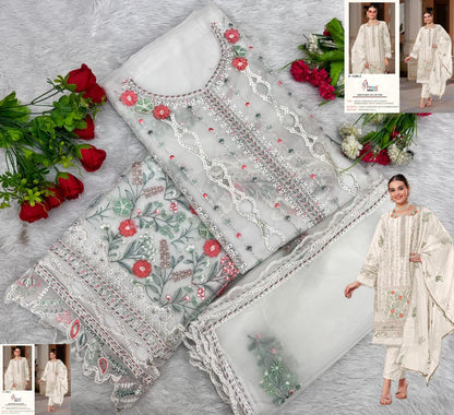 K 5206 Shree Fabs Organza Pakistani Salwar Suits Wholesale Price