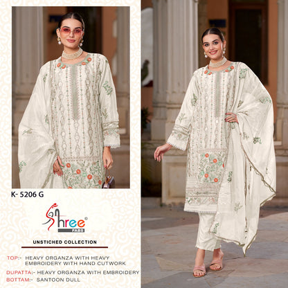 K 5206 Shree Fabs Organza Pakistani Salwar Suits Wholesale Price