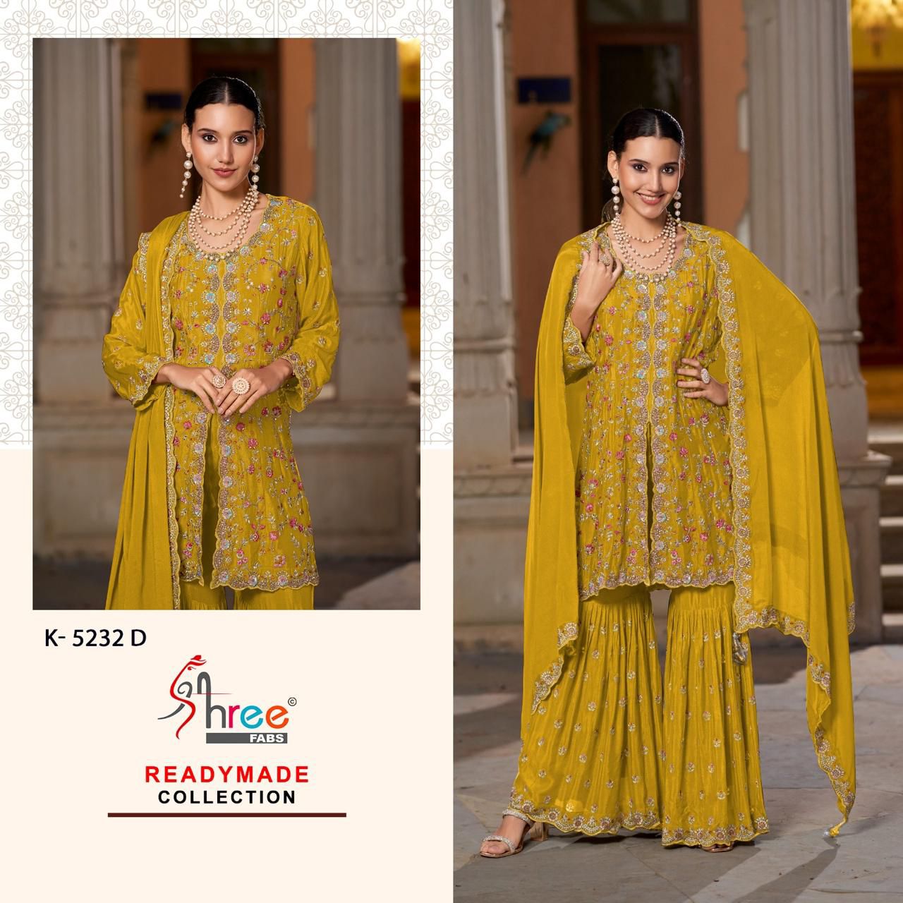 K 5232 Shree Fabs Chinon Pakistani Readymade Suits Manufacturer Gujarat