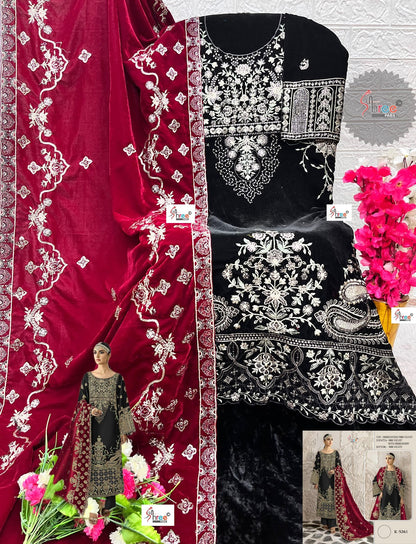 K 5261 Shree Fabs Velvet Suits Wholesale Rate