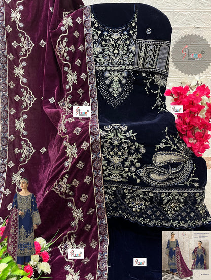 K 5261 Shree Fabs Velvet Suits Wholesale Rate