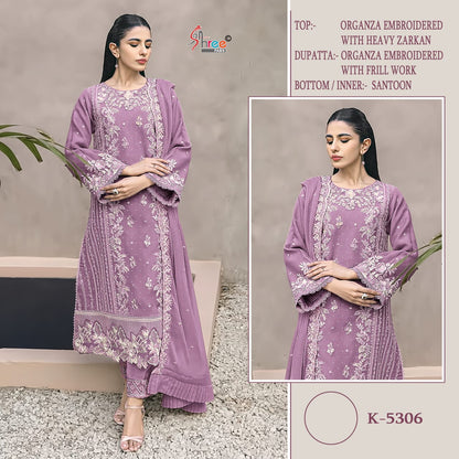 K 5306 Shree Fabs Organza Pakistani Salwar Suits Supplier Ahmedabad