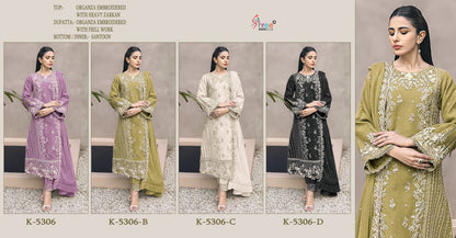 K 5306 Shree Fabs Organza Pakistani Salwar Suits Supplier Ahmedabad