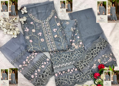 K 5390 Efgh Shree Fabs Organza Pakistani Salwar Suits Wholesale Price