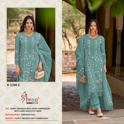 K 5390 Efgh Shree Fabs Organza Pakistani Salwar Suits Wholesale Price