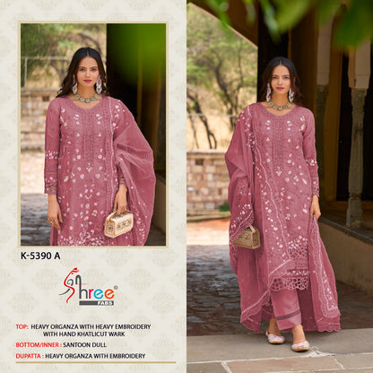 K 5390 Shree Fabs Organza Pakistani Salwar Suits Wholesaler Ahmedabad