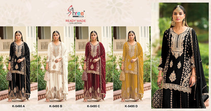 K 5495 Shree Fabs Airtex Pakistani Readymade Suits Exporter India
