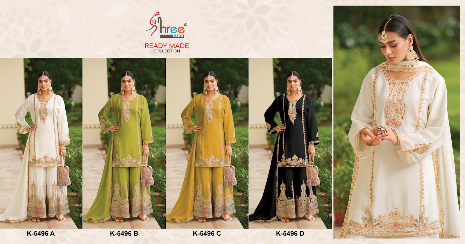 K 5496 Shree Fabs Airtex Pakistani Readymade Suits Supplier Gujarat