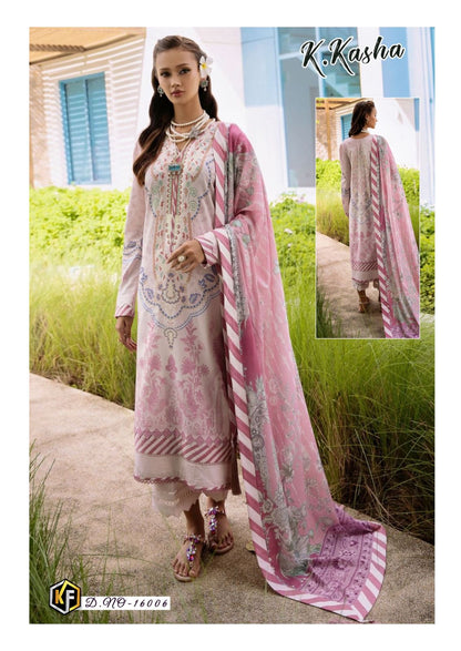 K Kasha Vol 16 Keval Fab Heavy Cotton Karachi Salwar Suits Supplier Gujarat