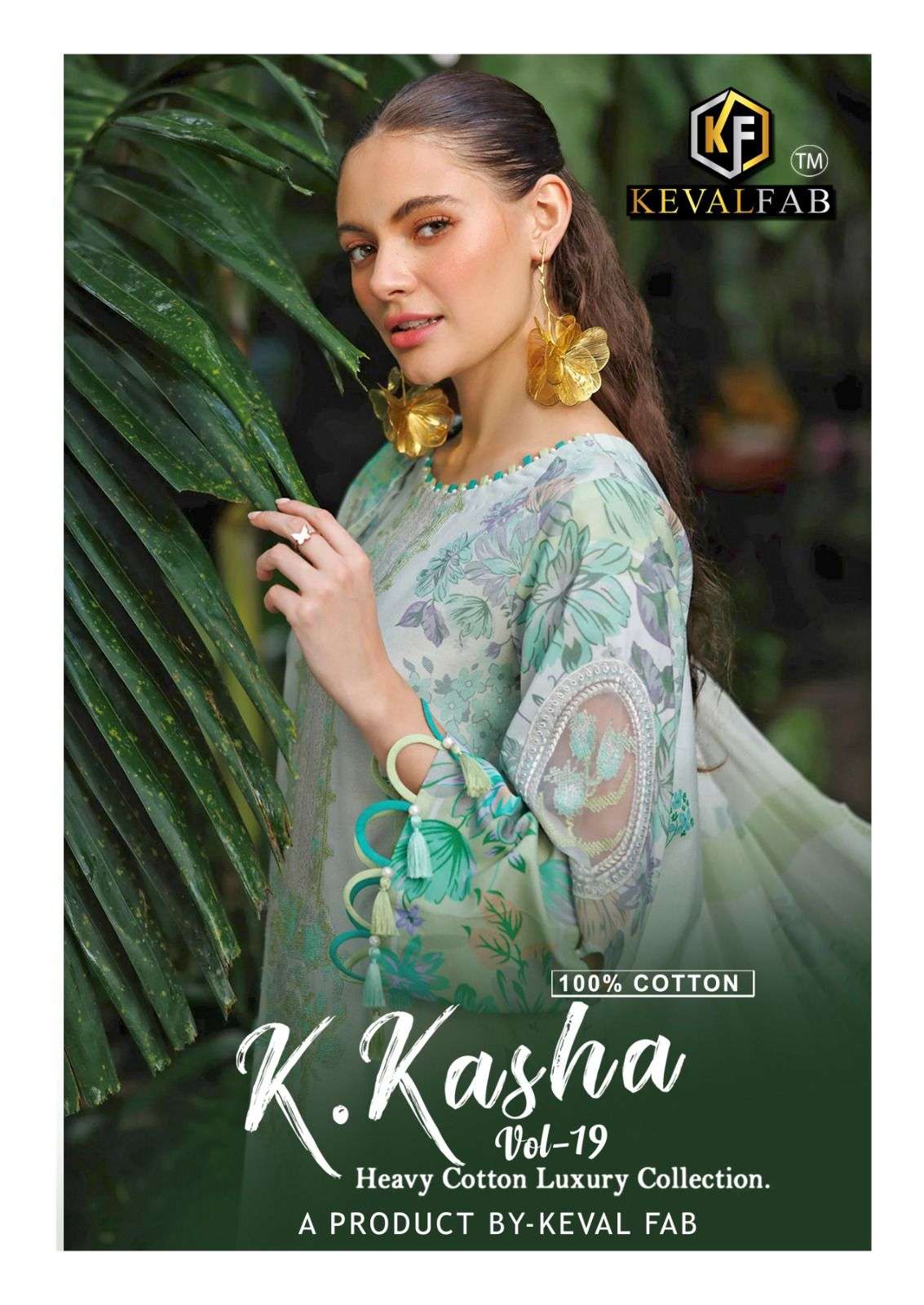 K Kasha Vol 19 Keval Fab Cotton Karachi Readymade Suits Exporter