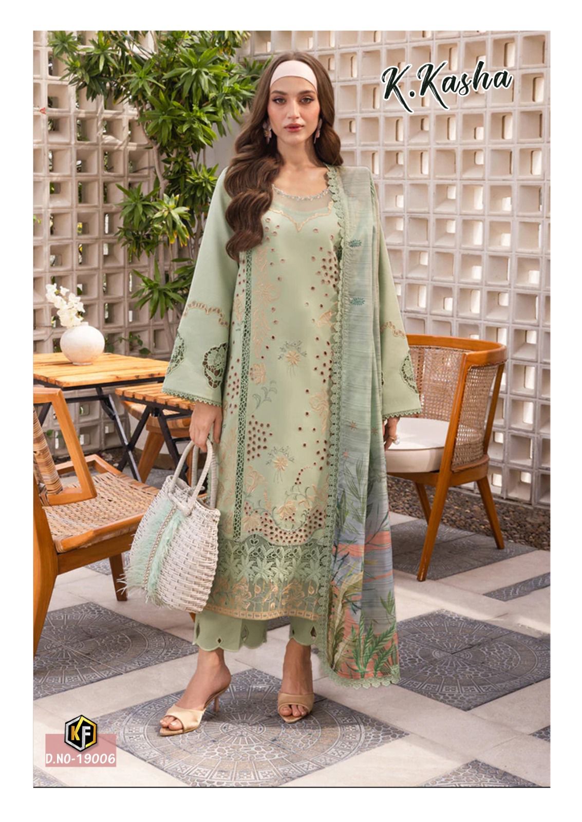K Kasha Vol 19 Keval Fab Heavy Cotton Karachi Salwar Suits Wholesaler India