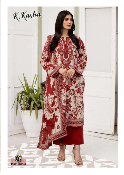 K Kasha Vol 20 Keval Fab Cotton Karachi Readymade Suits Wholesaler Gujarat