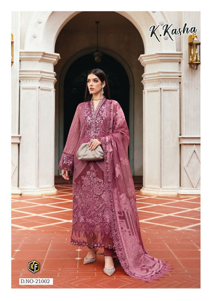 K Kasha Vol 21 Keval Fab Cotton Karachi Salwar Suits Wholesaler Ahmedabad