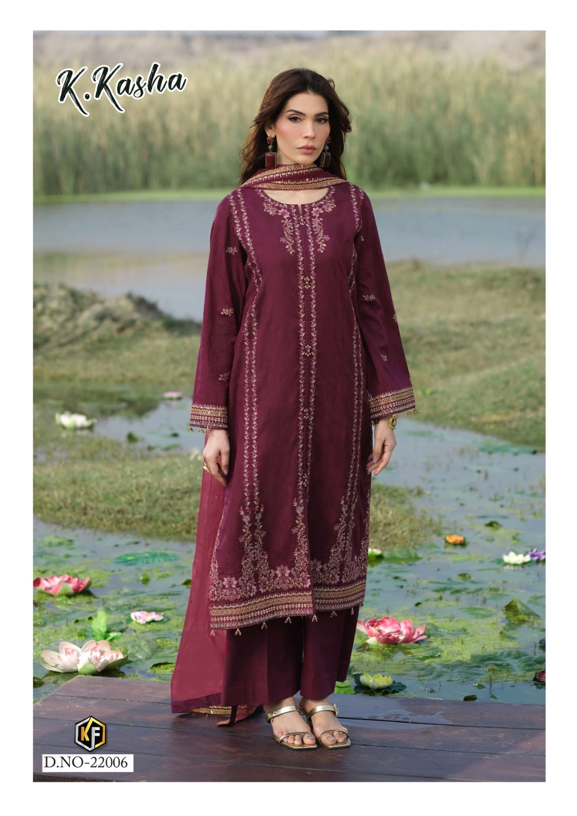 K Kasha Vol 22 Keval Fab Mix Cotton Karachi Salwar Suits Wholesale Price