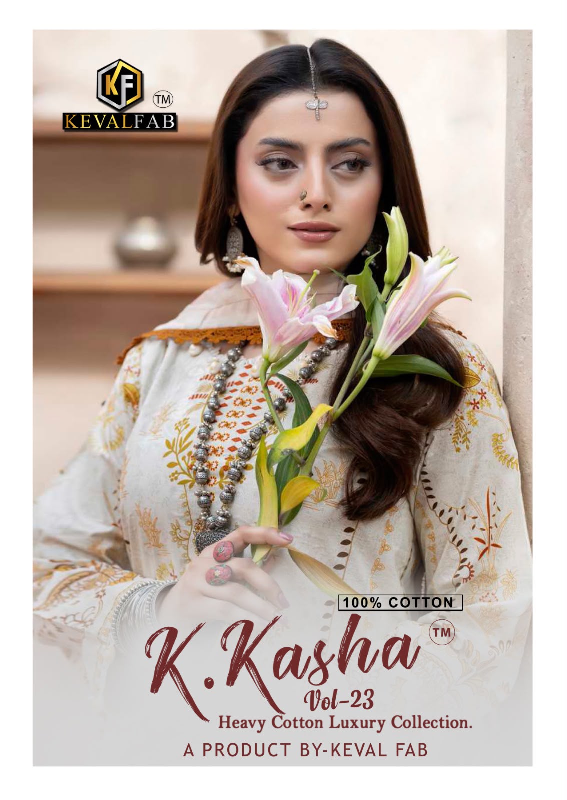 K Kasha Vol 23 Keval Fab Mix Cotton Karachi Salwar Suits Manufacturer Ahmedabad