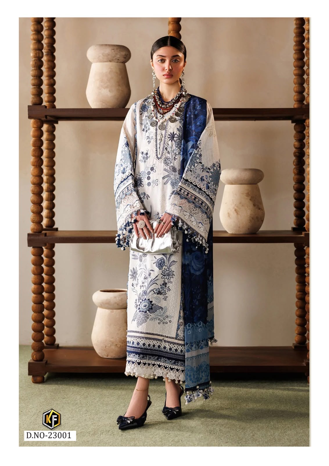 K Kasha Vol 23 Keval Fab Mix Cotton Karachi Salwar Suits Manufacturer Ahmedabad