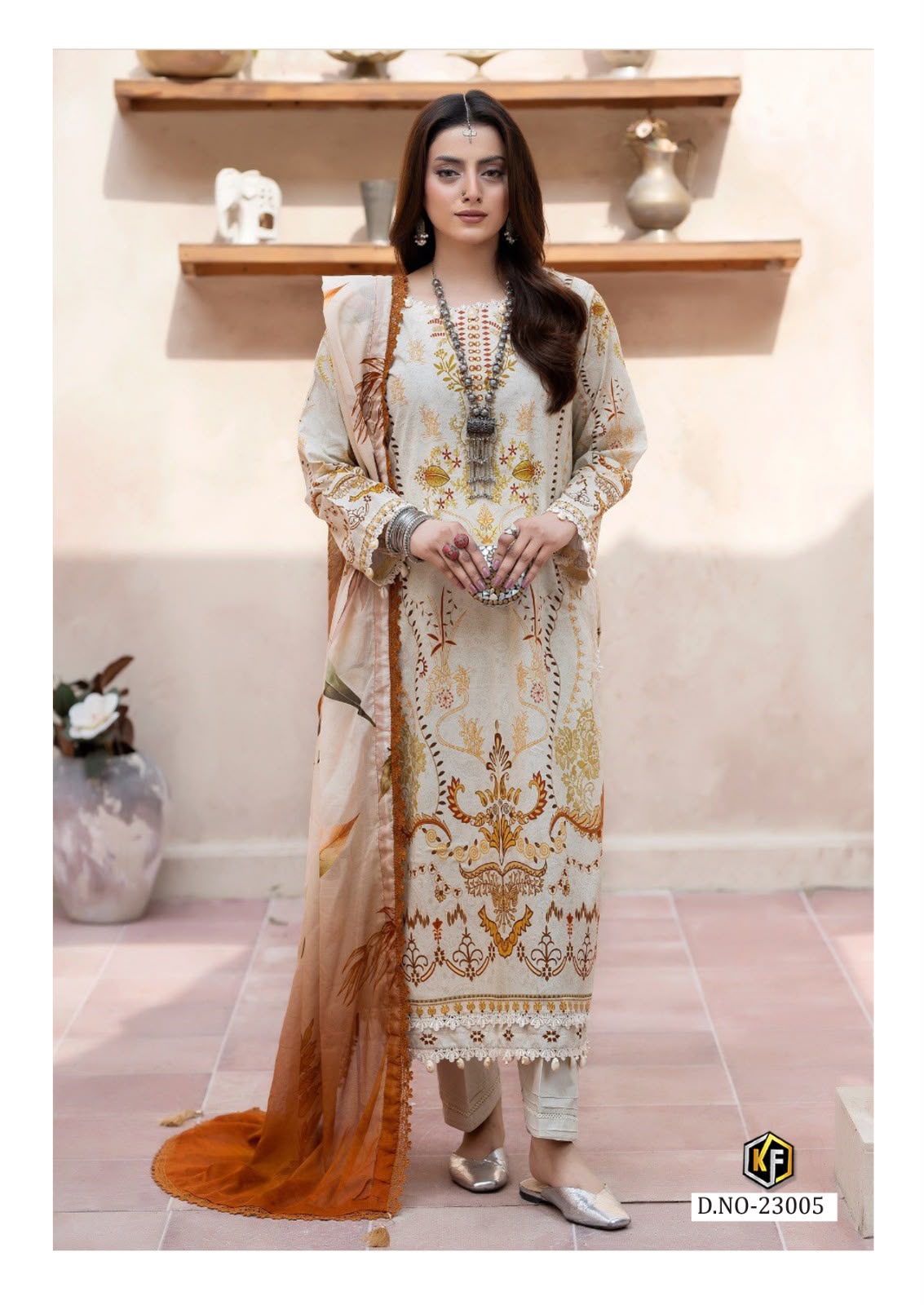K Kasha Vol 23 Keval Fab Mix Cotton Karachi Salwar Suits Manufacturer Ahmedabad