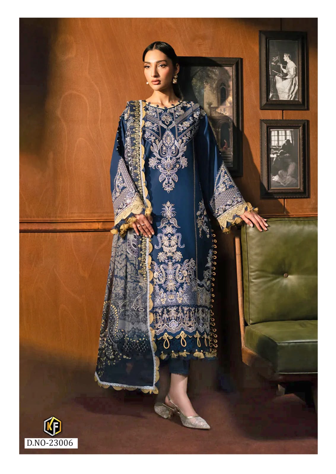 K Kasha Vol 23 Keval Fab Mix Cotton Karachi Salwar Suits Manufacturer Ahmedabad
