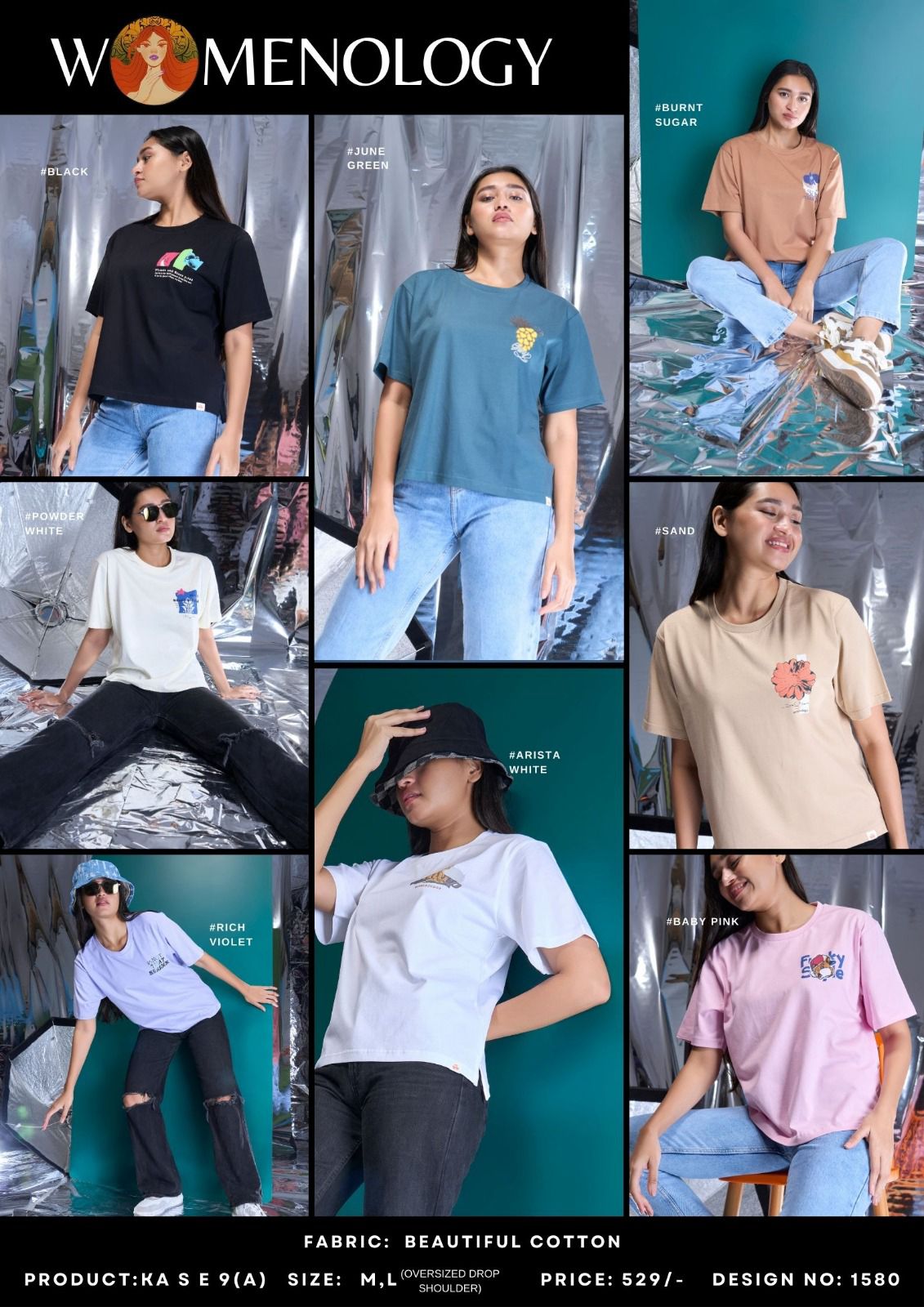 Ka S E 9 A Womenology Cotton Women Oversized Tshirt Wholesaler Ahmedabad