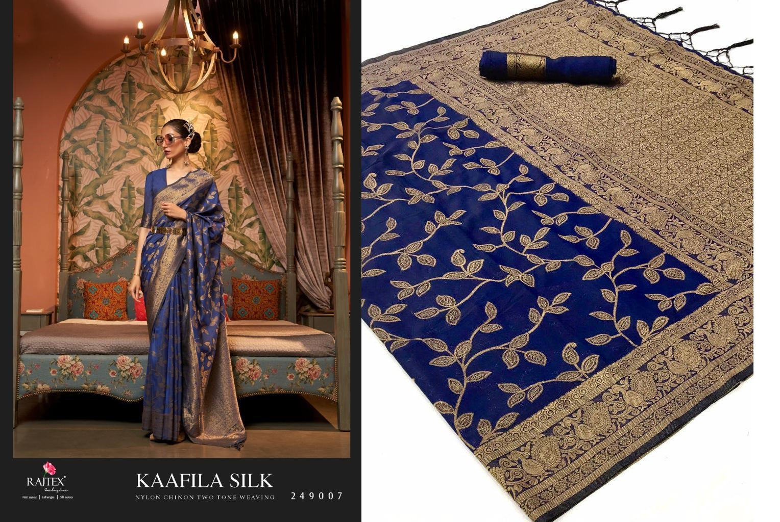 Kaafila Rajtex Chinnon Sarees Exporter