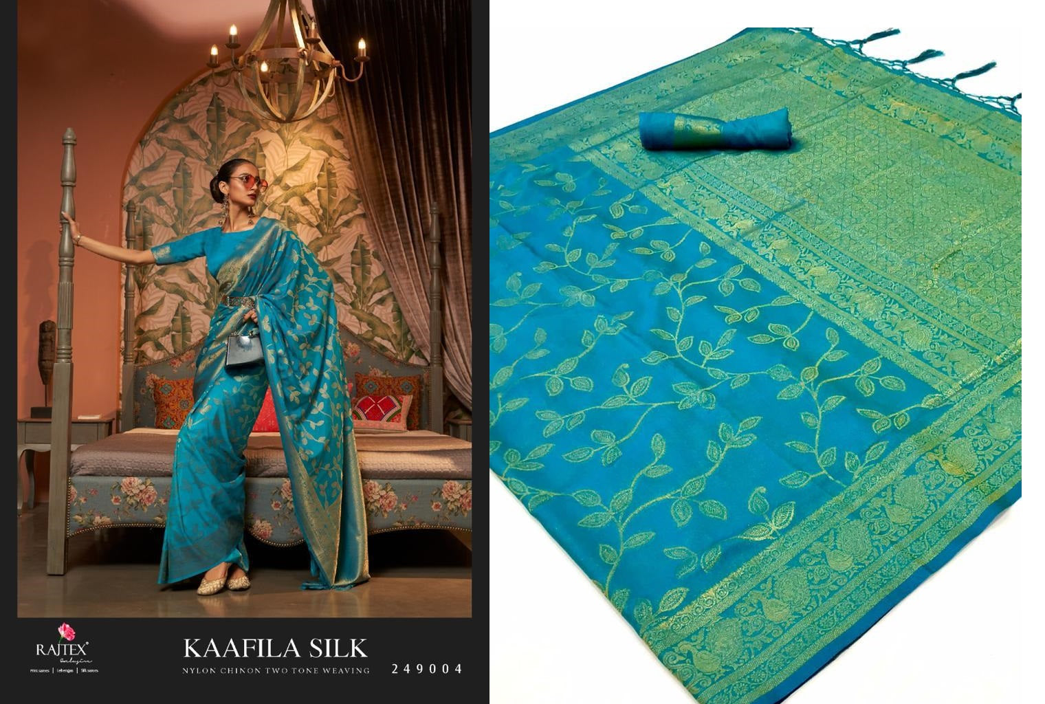 Kaafila Rajtex Chinnon Sarees Exporter