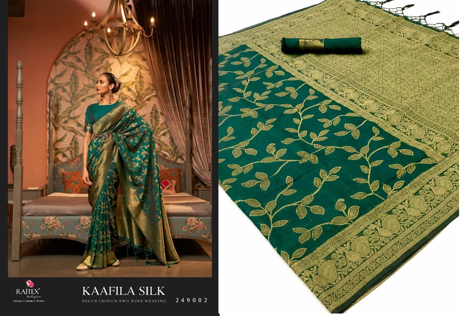 Kaafila Rajtex Chinnon Sarees Exporter