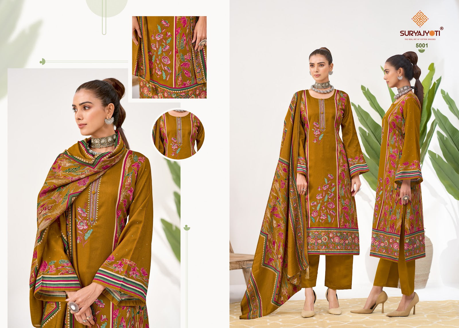 Kaamini Vol 5 Suryajyoti Jam Satin Pant Style Suits Exporter Ahmedabad