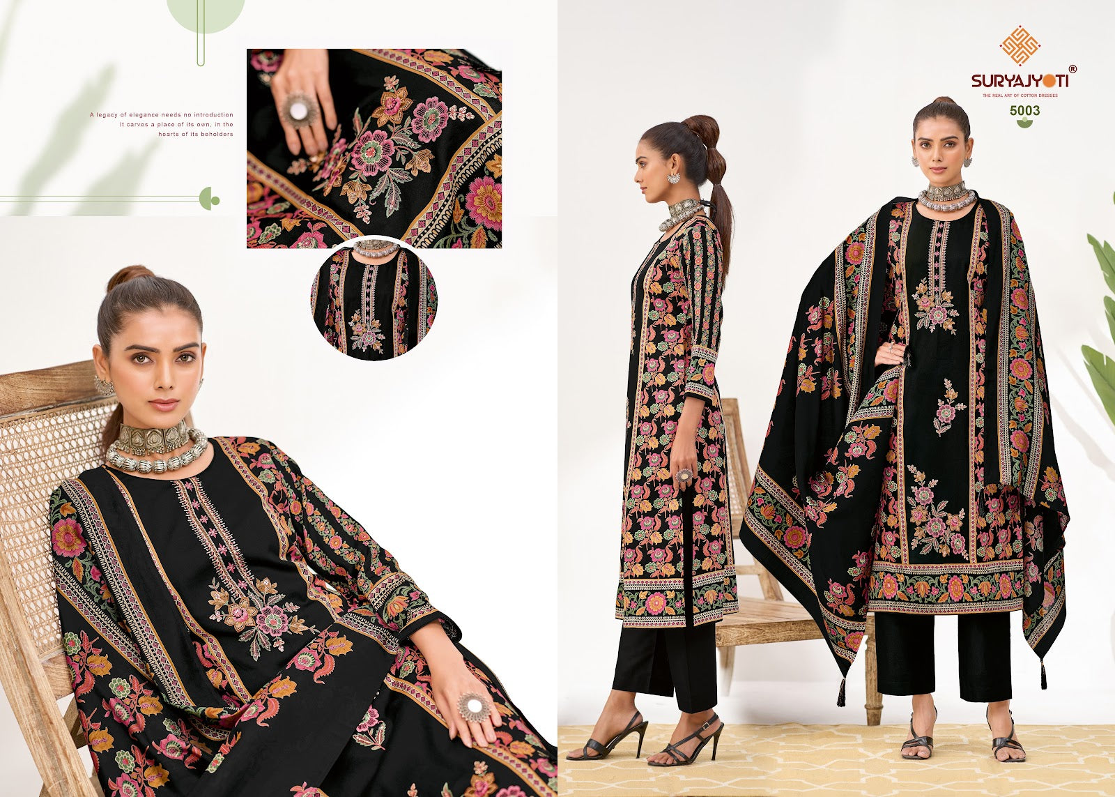 Kaamini Vol 5 Suryajyoti Jam Satin Pant Style Suits Exporter Ahmedabad