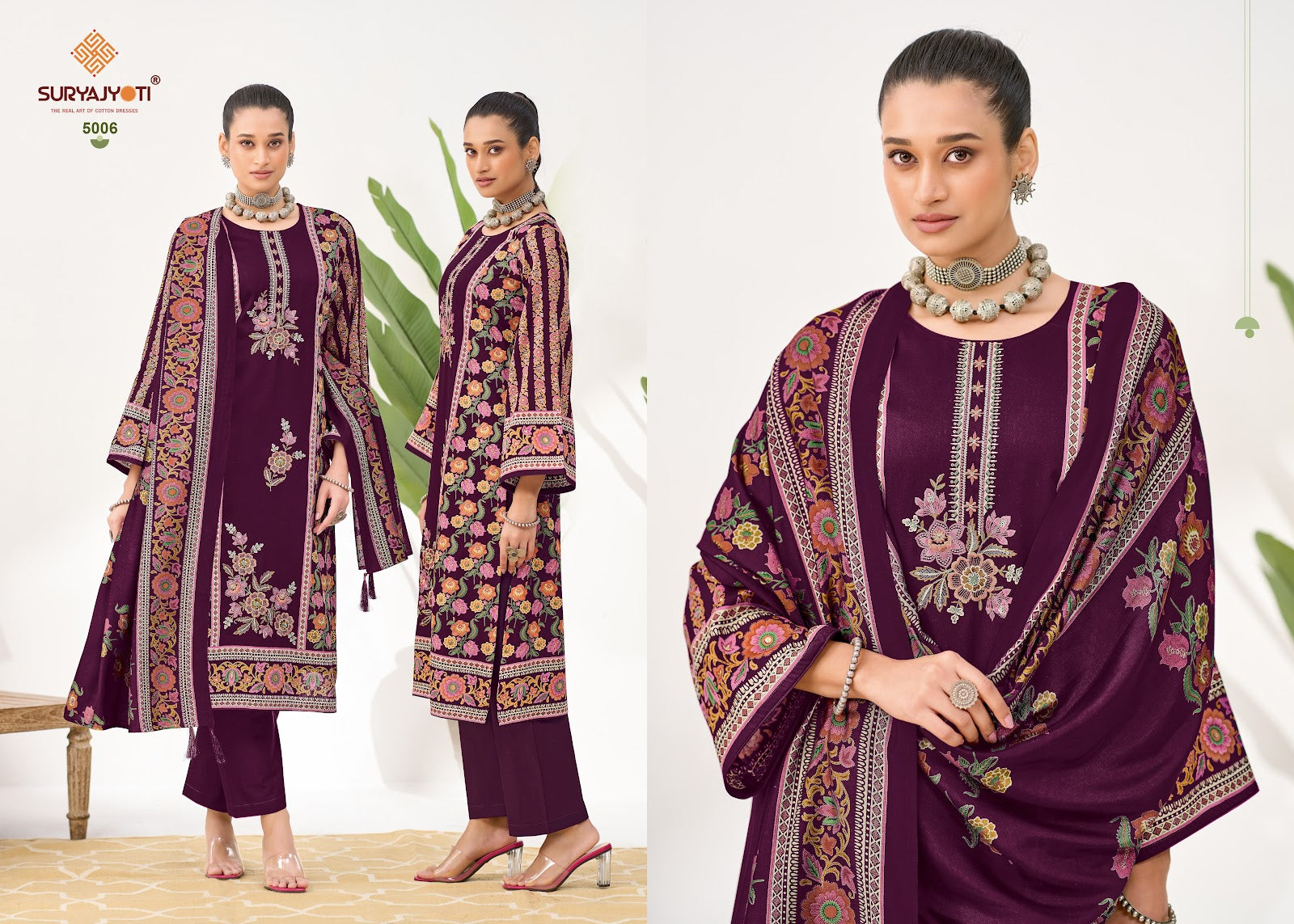 Kaamini Vol 5 Suryajyoti Jam Satin Pant Style Suits Exporter Ahmedabad