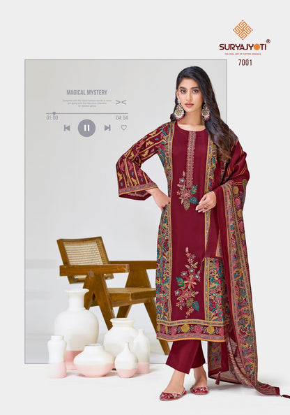 Kaamini Vol 7 Suryajyoti Jaam Satin Pant Style Suits Exporter Ahmedabad