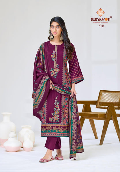 Kaamini Vol 7 Suryajyoti Jaam Satin Pant Style Suits Exporter Ahmedabad