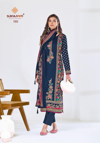 Kaamini Vol 7 Suryajyoti Jaam Satin Pant Style Suits Exporter Ahmedabad
