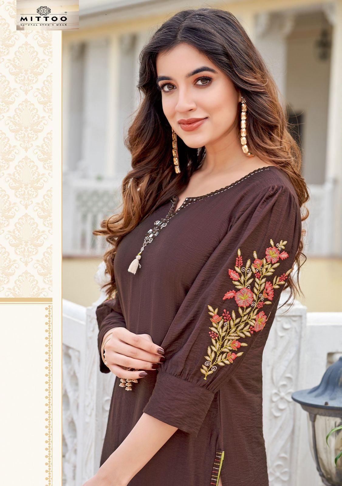 Kaamiya Mittoo Rayon Long Straight Kurti Supplier Ahmedabad