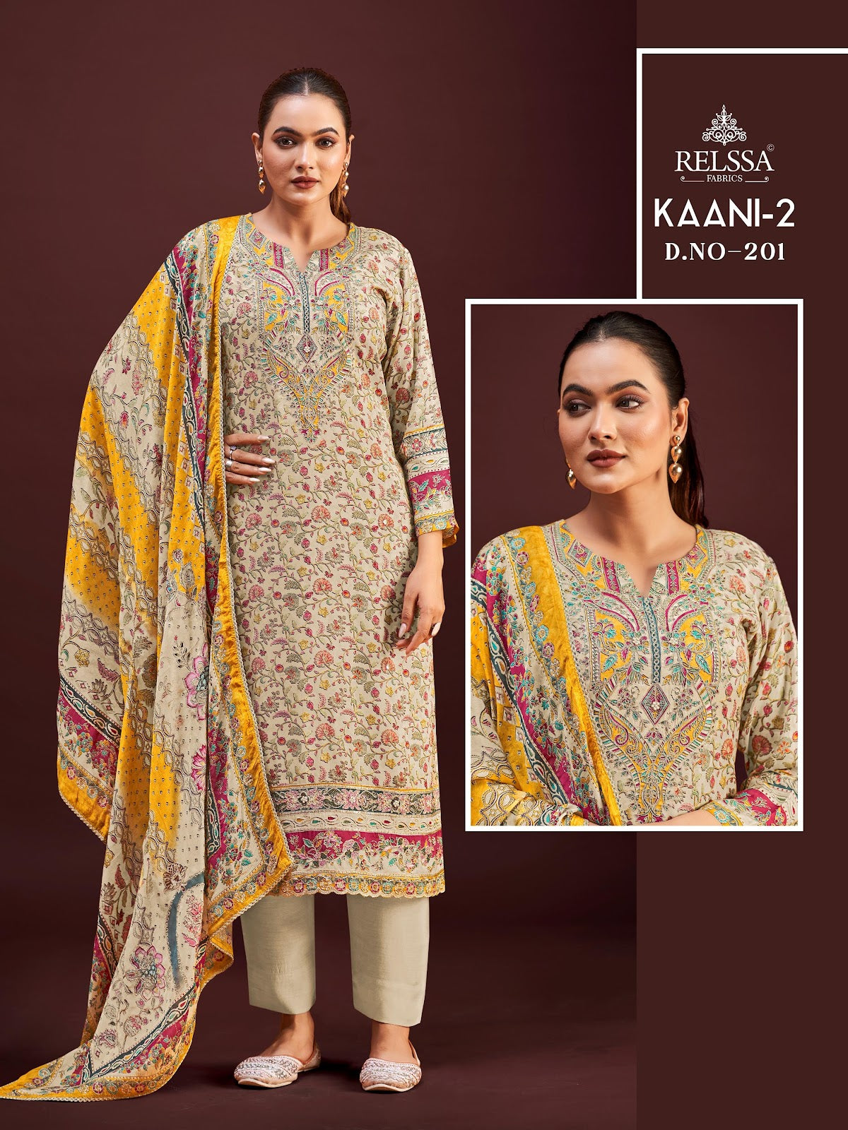 Kaani 2 Relssa Fabrics Pant Style Suits Exporter Ahmedabad