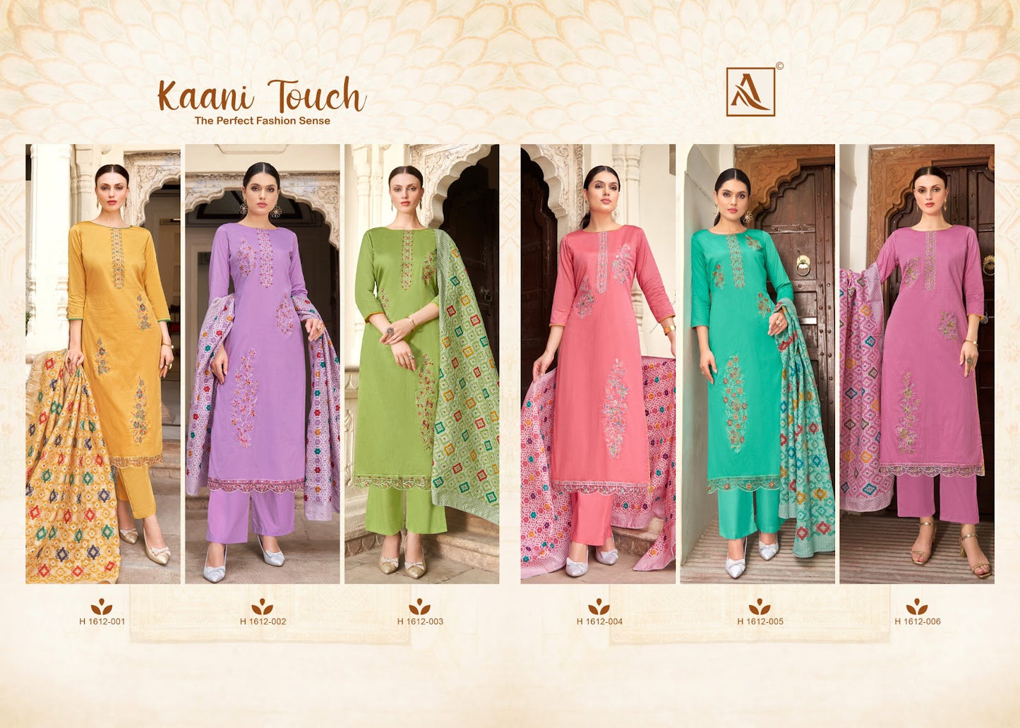 Kaani Touch Alok Zam Cotton Pant Style Suits Supplier Gujarat